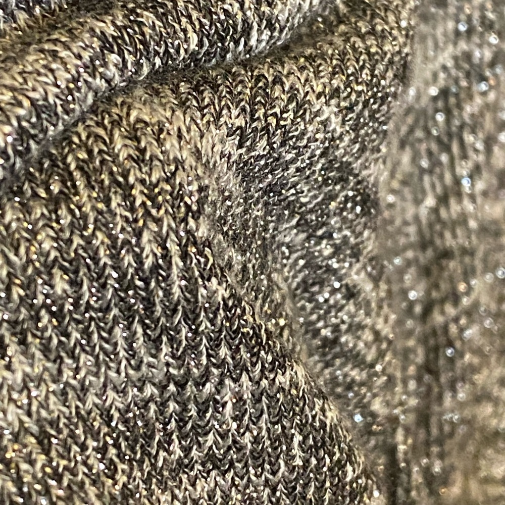 Show Me Your Mumu Gray Sparkle Tie-Front Sweater | Women’s Small - Picture 4 of 7